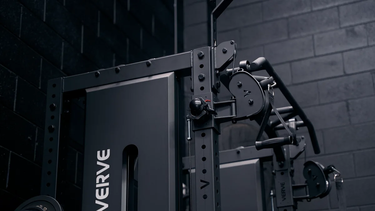 Close detail of VERVE commercial strength equipment